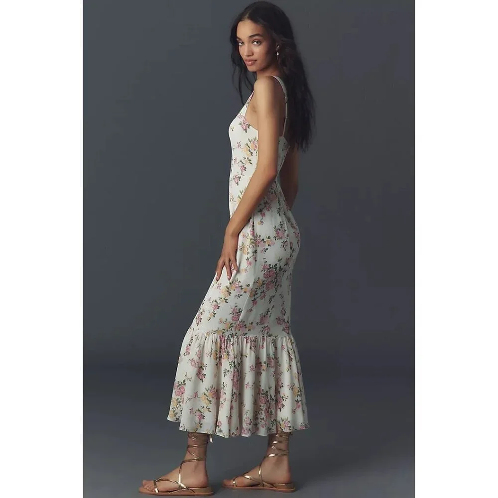 REFORMATION Irisa Floral Trumpet Dress in Posy Size US 6 - Picture 11 of 11